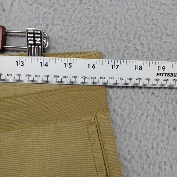 Hudson Jeans Shorts Womens Size 27 Olive Green Khaki Paperbag Style Linen Lyocel - Picture 3 of 9